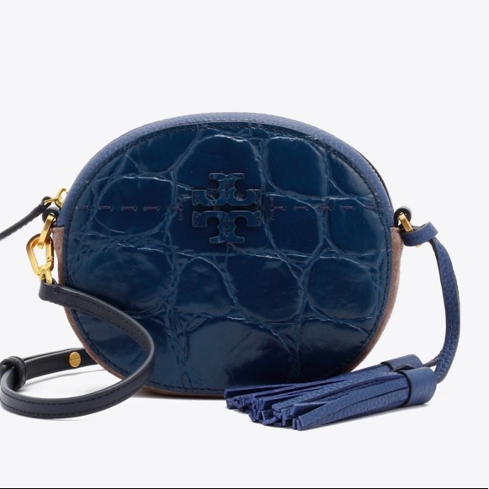 โ๏ธSOLD/Authentic Tory Burch Embossed leather/Crosb - Picture 4 of 8